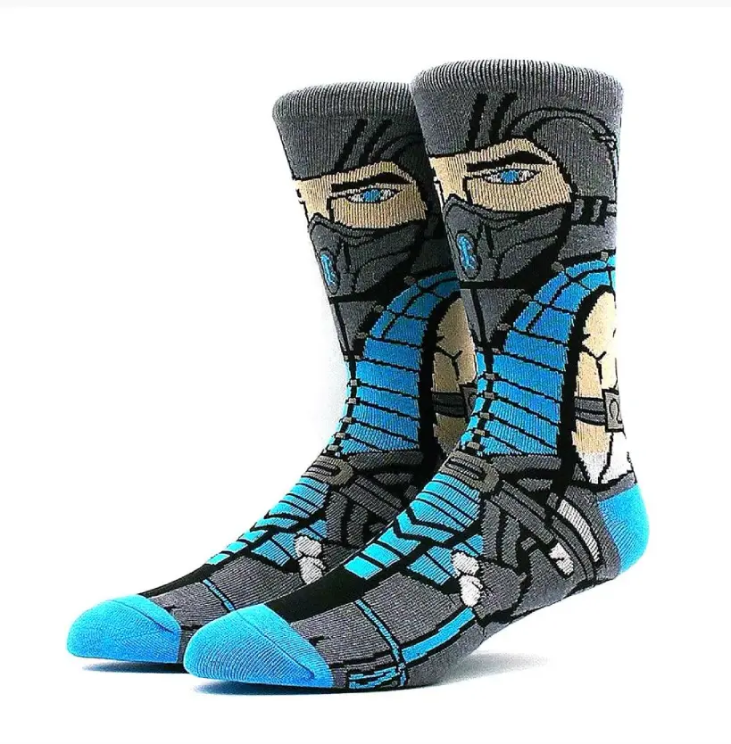 Gray and blue anime sock Sab Zizo