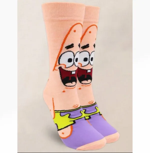 Simple pink and purple anime sock