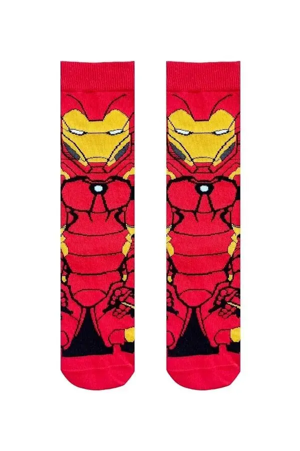 Red anime sock Iron Man