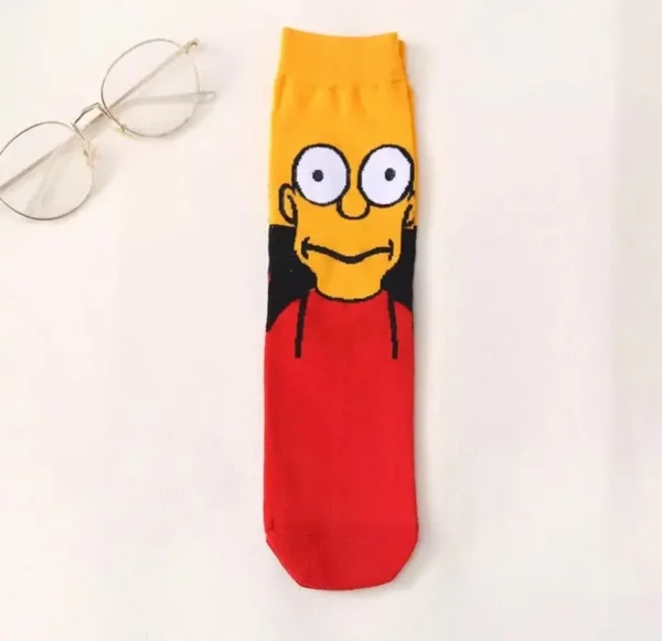 Red and yellow anime cartoon sock, the yellow one