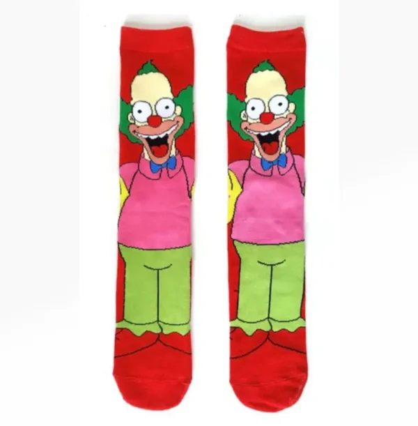 Red and pink clown anime sock