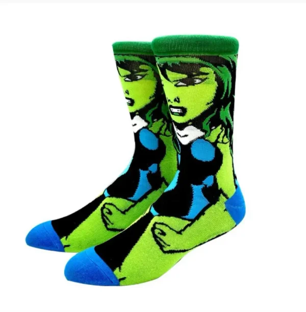 Green anime sock for the green girl
