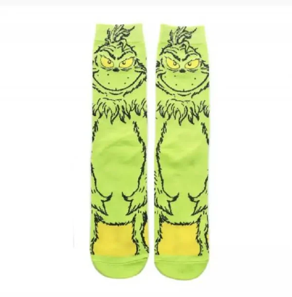 Green and yellow monster anime sock