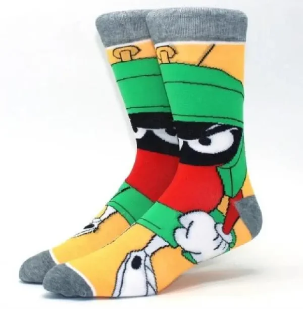 Green and yellow anime sock