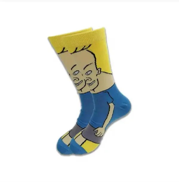 Blue and yellow anime Bifis sock