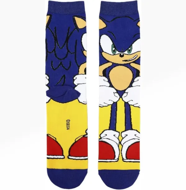 Blue and yellow Sonic anime sock