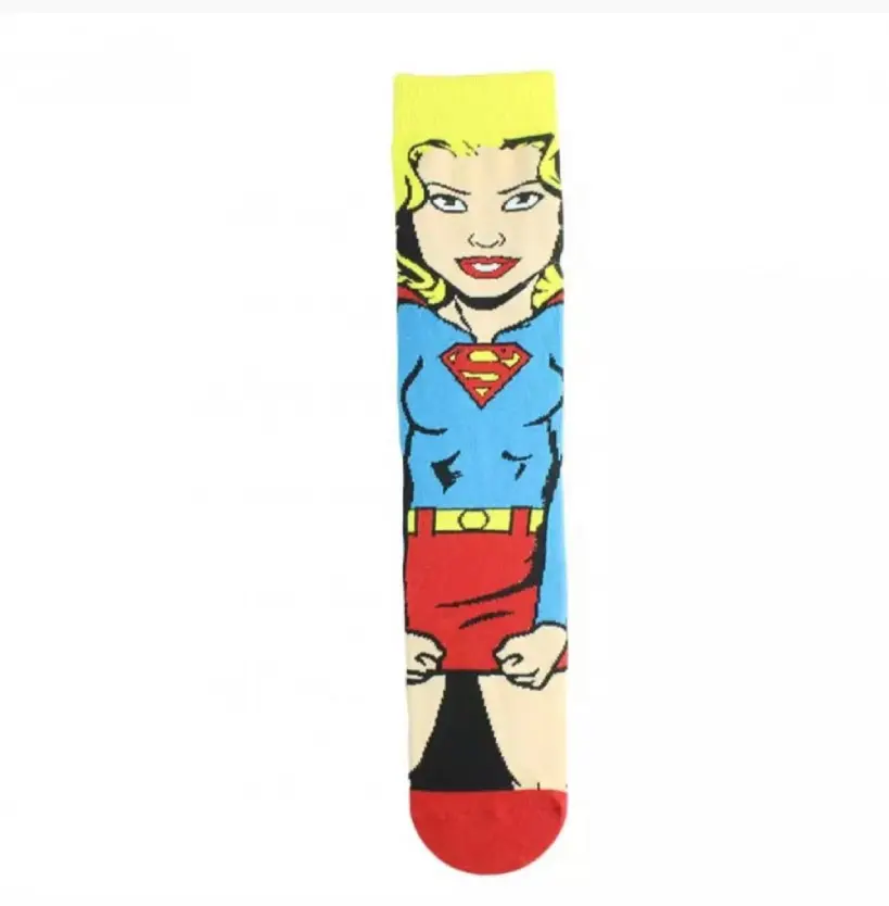 Blue and red anime sock Supergirl