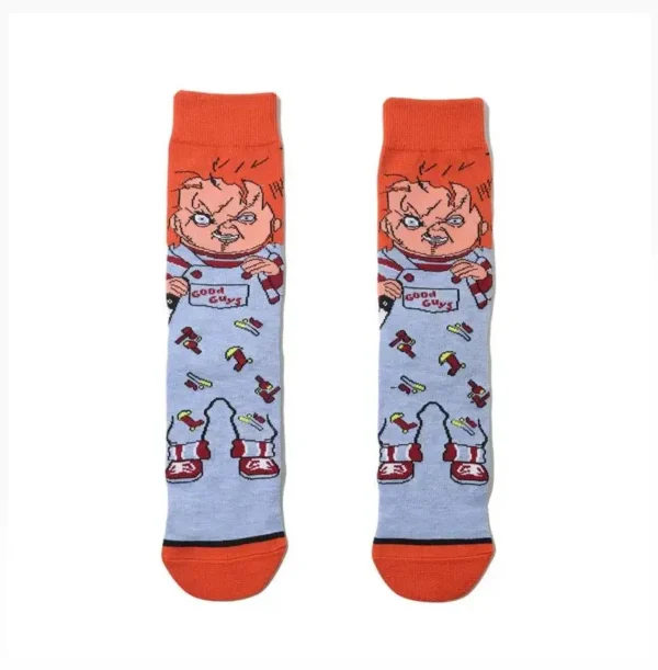 Anime sock blue + orange Chucky
