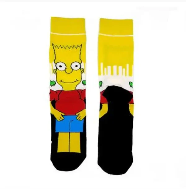 Black and yellow Simpsons anime sock