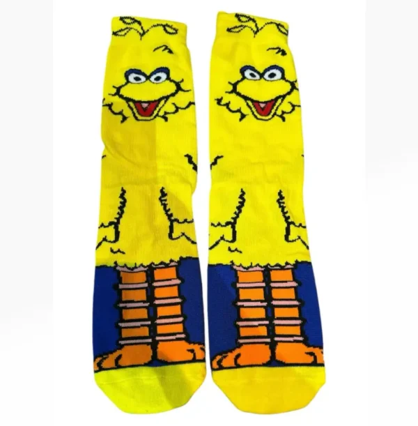 Yellow Beige Bird Anime Sock