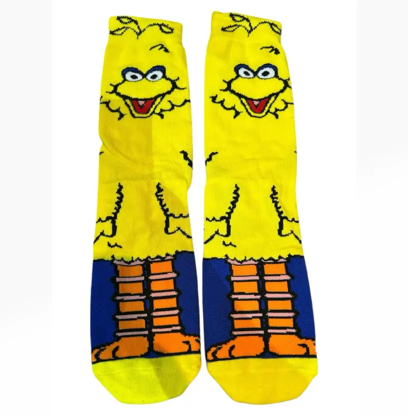 Yellow Beige Bird Anime Sock