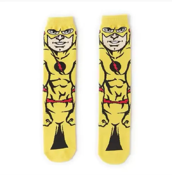 Yellow anime sock superhero