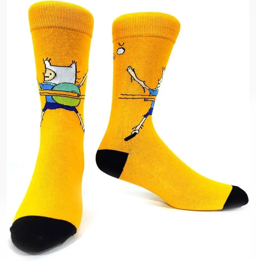 Yellow anime sock for Finn and Jack