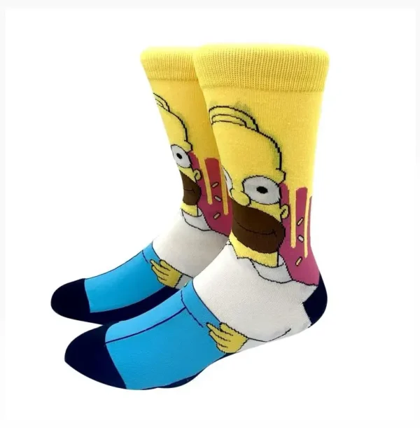 Yellow and light blue anime Homer sock