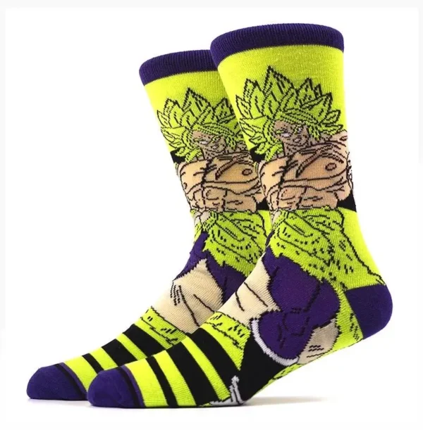 Green and purple Broly anime sock