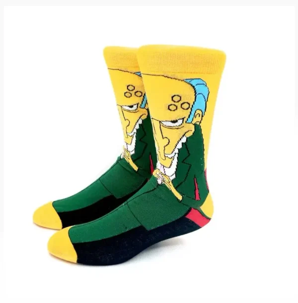 Yellow and green anime sock