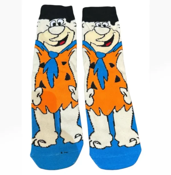 Anime sock Orange and blue Fred Flintstone
