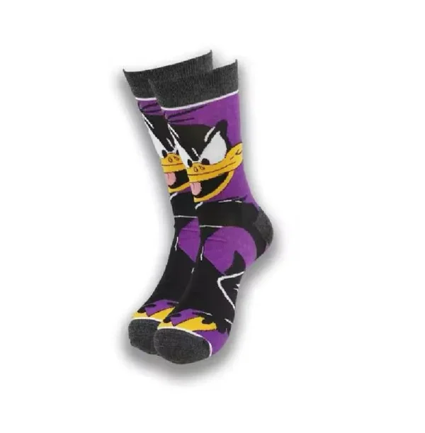Purple and black anime duck sock