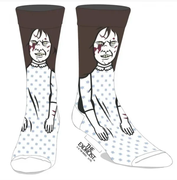 Brown and white anime doll sock