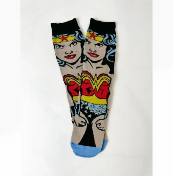 Anime sock beige and red Wonder Woman
