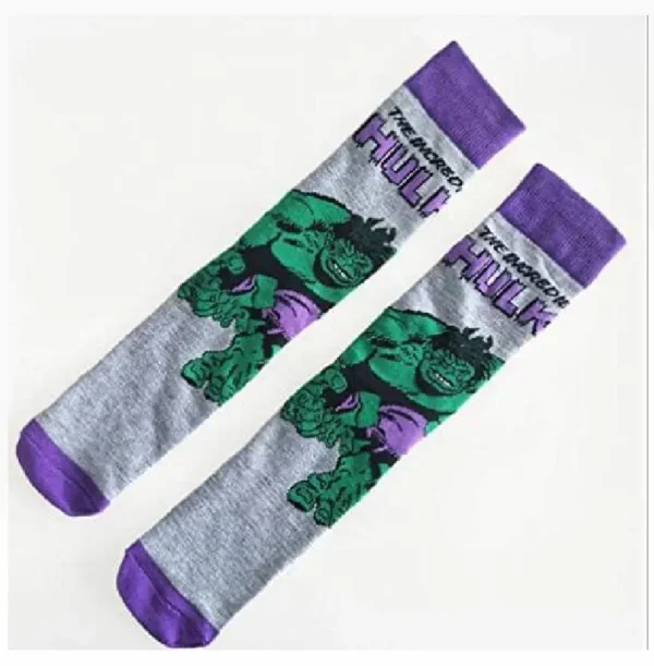 Gray and purple anime sock huik