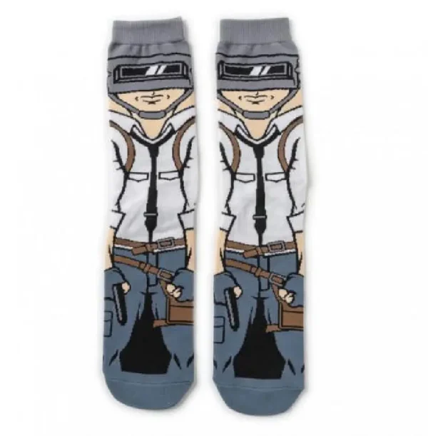 Anime socks in gray and blue PUBG