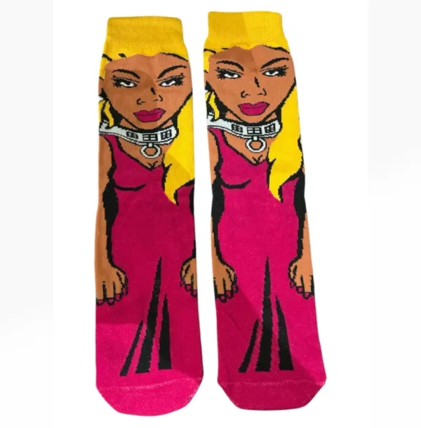 Heather Pink Anime Sock