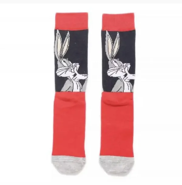 Red anime socks with Bugs Bunny