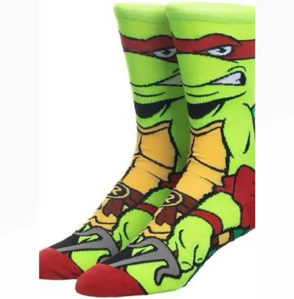 Green and red anime socks Teenage Mutant Ninja Turtles