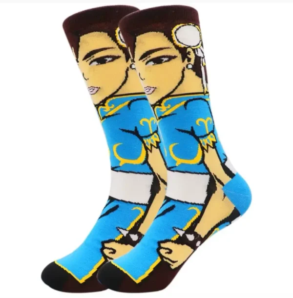 Blue Anime Sock Chun Li