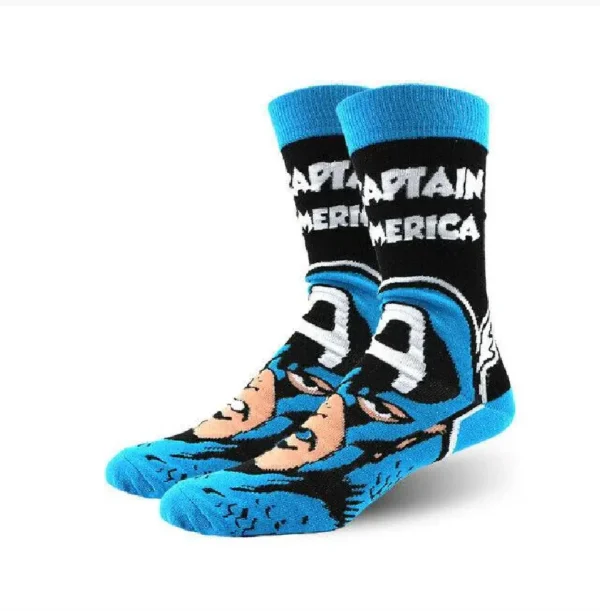 Anime sock in blue and black, Captain America