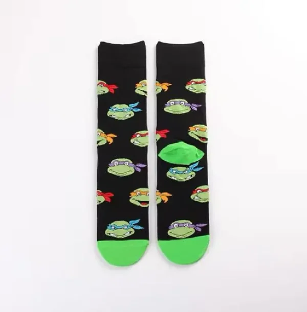 Black Anime Ninja Turtles Socks