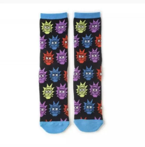 Black and blue anime socks Morty Smith