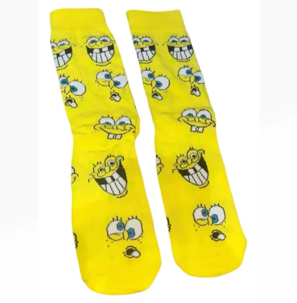 Yellow SpongeBob anime sock