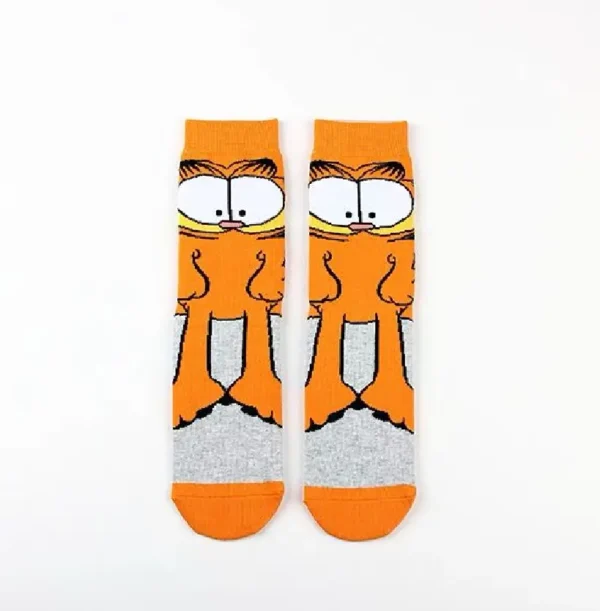 Orange Garfield anime sock