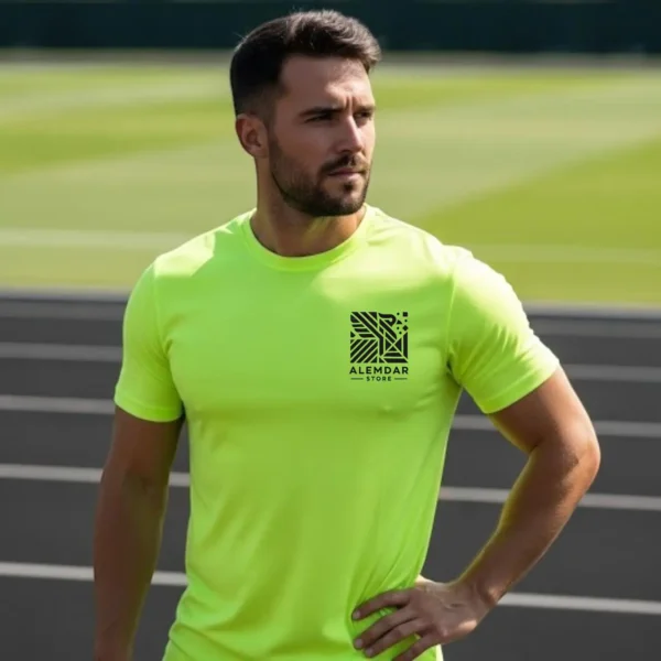 Light green checkered T shirt, Almdar brand